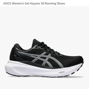 ASICS Women's Gel-Kayano 30 Black and White Athletic Shoes